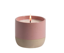 Load image into Gallery viewer, Stoneglow Elements - Light - Blush Rose & Peony - Scented Soy Wax Ceramic Candle Tumbler (68x75mm) - Pink