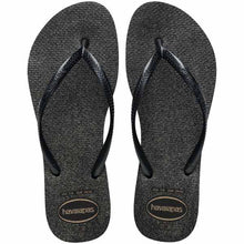 Load image into Gallery viewer, Havaianas Slim Gloss Black/Silver