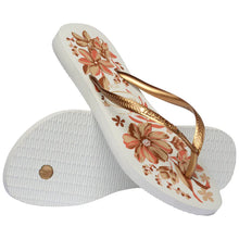 Load image into Gallery viewer, Havaianas Slim organic white golden