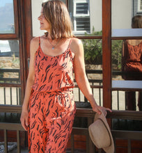 Load image into Gallery viewer, Freda and Dick viscose jumpsuit - Rust tiger print
