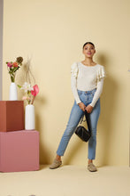 Load image into Gallery viewer, Lumi ruffle knit - cream
