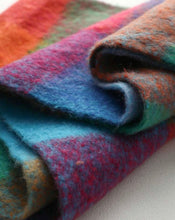 Load image into Gallery viewer, Checked warm handle scarf - rainbow brights
