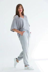 LUNA BOX TOP GREY CASHMERE