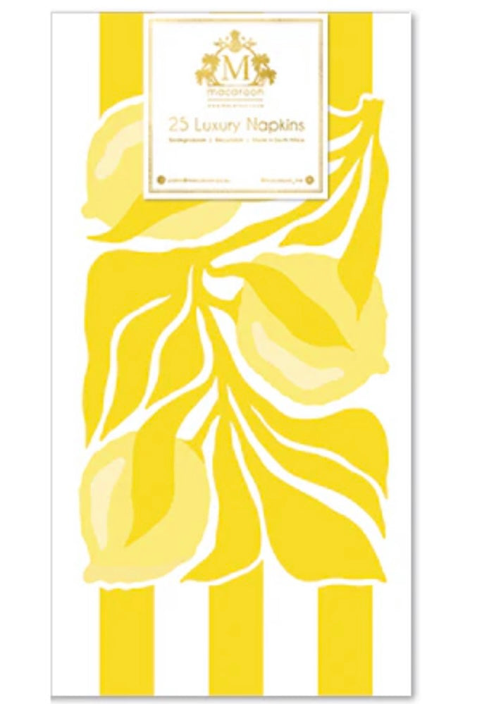 Disposable Slim Luxury Napkins - Citrus