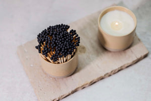 Stoneglow Elements - Wood - Palo Santo & Amber - Scented Soy Wax Ceramic Candle Tumbler (68x75mm) - Brown