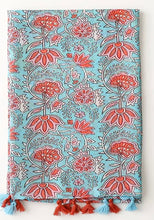 Load image into Gallery viewer, Scarf - Blue red floral

