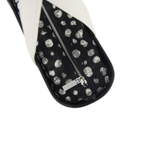 Load image into Gallery viewer, Fenn Original Collection – Black – Pattern 70 Inner – Silver Zip – Off White Flat Microfibre Handle

