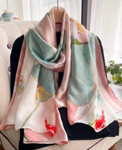 Load image into Gallery viewer, Satin look-and-feel scarf - Oriental pastel
