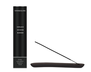 Stoneglow Modern Classics - Ceramic Incense Burner 235 x 30mm (Black)