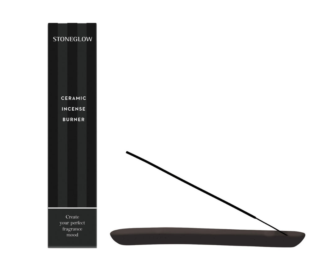 Stoneglow Modern Classics - Ceramic Incense Burner 235 x 30mm (Black)