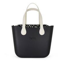 Load image into Gallery viewer, Fenn Original Collection – Black – Pattern 70 Inner – Silver Zip – Off White Flat Microfibre Handle

