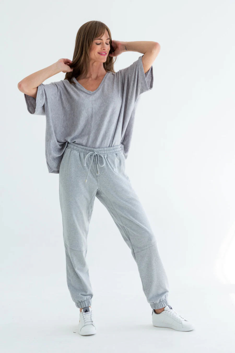 LUNA BOX TOP GREY CASHMERE