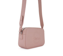 Load image into Gallery viewer, Fenn Crossbody handbag – Pink – Silver Zip – Pink Strap
