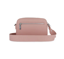 Load image into Gallery viewer, Fenn Crossbody handbag – Pink – Silver Zip – Pink Strap
