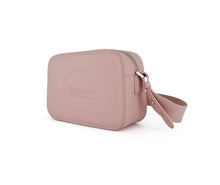 Load image into Gallery viewer, Fenn Crossbody handbag – Pink – Silver Zip – Pink Strap
