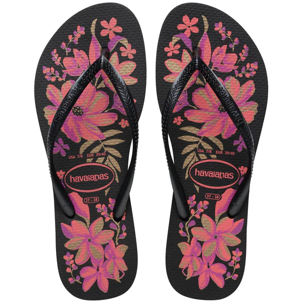 Havaianas Slim organic black grey gold