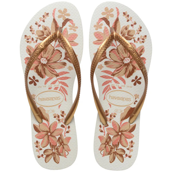 Havaianas Slim organic white golden