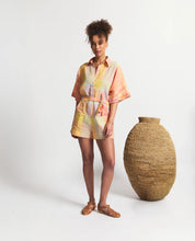 Load image into Gallery viewer, RUE | PLAYSUIT | TANGERINE CHECK
