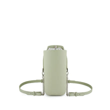 Load image into Gallery viewer, Fenn Petite handbag – Pastel Green – Pattern Inner – Silver Zip – Pastel Green/ Silver Chain Handle
