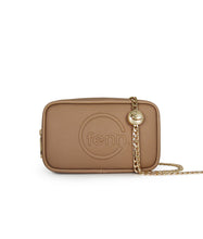 Load image into Gallery viewer, Fenn Pouch Chain handbag – Cappuccino – Gold Zip
