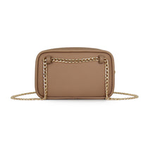 Load image into Gallery viewer, Fenn Pouch Chain handbag – Cappuccino – Gold Zip
