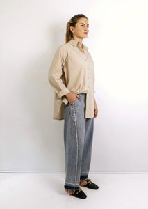 Calais - Super Soft Fray Jean with Elastic Back