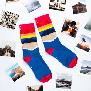 Tabletop Sunset’ Combed Cotton Socks