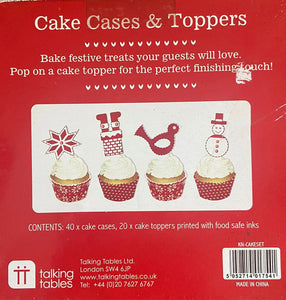 Talking tables Cake cases and toppers - Christmas