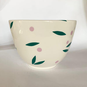 Ceramic hand painted large deep bowl