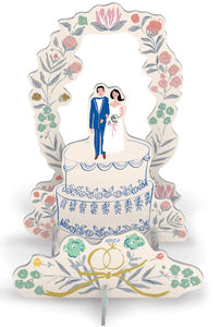 Roger la Borde pop and slot wedding scene and gift card - Wedding cake