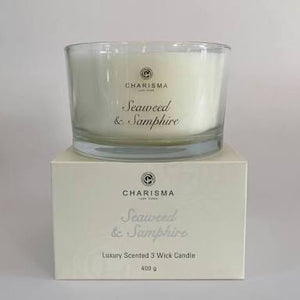 Charisma scented 3-wick candle - Seaweed and samphire