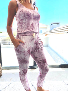 Freda and Dick jumpsuit - Light purple tie dye I