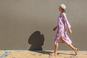Freda and Dick v-neck dress - pink floral