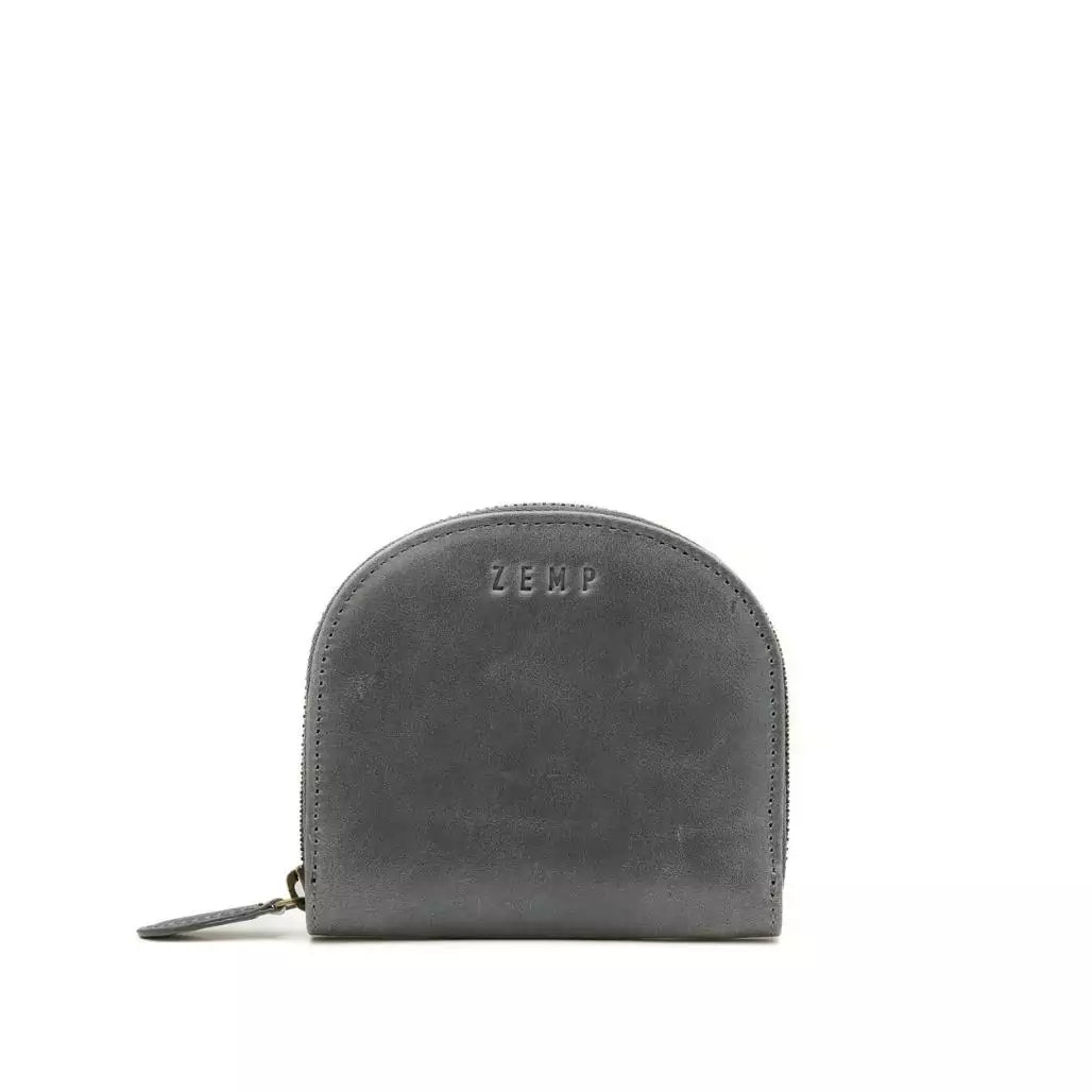 Kim leather purse – DESIGN SAFARI™ - Grey leather