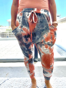 Freda and Dick track pants - Tie dye orange