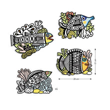 Load image into Gallery viewer, Djeco Colouring velvet - pretty fishes
