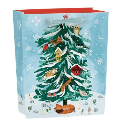RLB large gift bag (vertical) - Christmas conifer