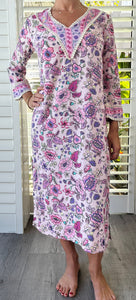 Freda and Dick v-neck dress - pink floral