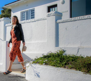 Freda and Dick viscose jumpsuit - Rust tiger print